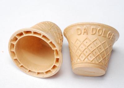 China Homemade Wafer Cones For Ice Cream / Waffle Cone Bowls with Custom Logo for sale