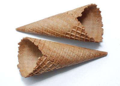 China O gelado do CE relacionou cones mergulhados chocolate Shpe cônico do waffle da produção à venda