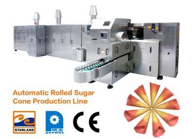 中国 省エネのアイスクリーム・コーンのベーキング機械/ワッフルは転がされた砂糖の円錐形機械を焼きます 販売のため