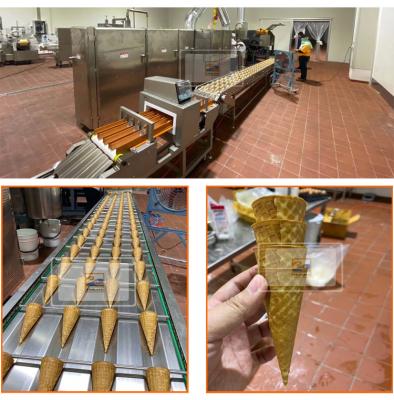 中国 OEMの台所商業アイス クリームのワッフルの円錐形機械10000pcs/Hour 販売のため