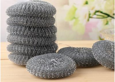 China Household Stainless Steel Cleaning Ball Pan Scrubber 8*8cm 40g 0.08-0.5mm Wire width for sale