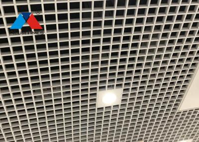 China RAL Color Aluminium Grid Ceiling Perforated Suspended W25 X H80 X L440mm for sale
