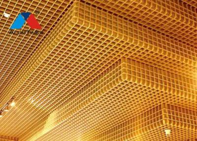 Chine Le plafond en aluminium multifonctionnel de grille, plafond évalué de grille en métal du feu couvre de tuiles l'ODM à vendre