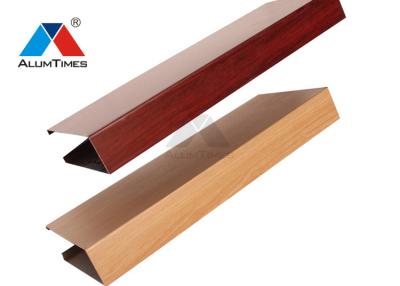 China Heat Transfer Printing Aluminium Baffle Ceiling Wooden Color TU Shape for sale