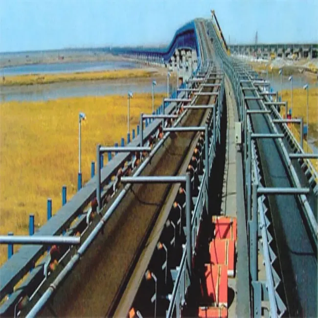 Heavy duty conveyor belt close-up