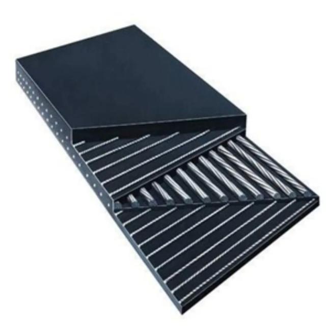 Steel cord conveyor belt construction and design