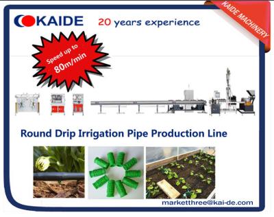 China Round Drip Irrigation Pipe Extrusion Machine Speed up to 60m/min high speed for sale