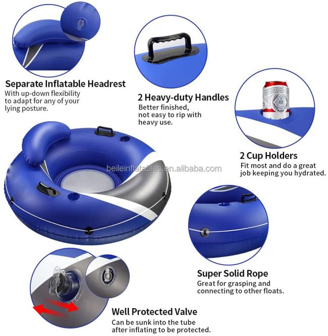 Customized Adult Pool Floating Heavy Duty Adult Water Floating inflatable River tube