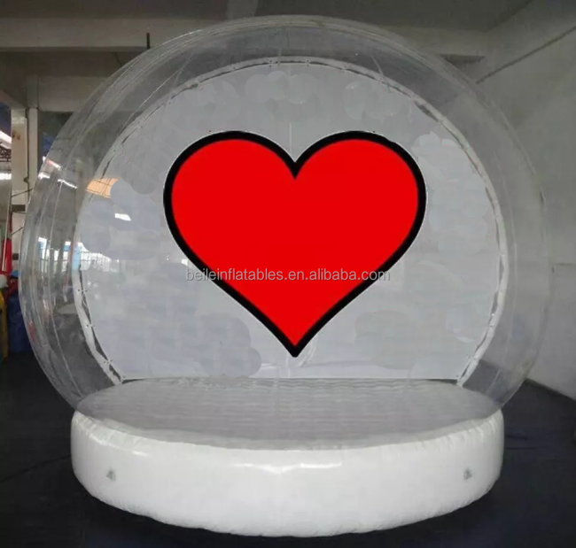 Christmas Decoration inflatable snow globe photo booth transparent bubble tent