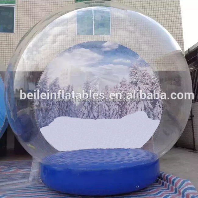 Christmas Decoration inflatable snow globe photo booth transparent bubble tent