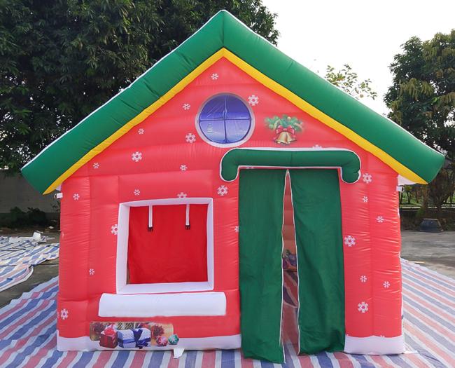 Factory customized Nylon oxford fabric inflatable Christmas cottage christmas house