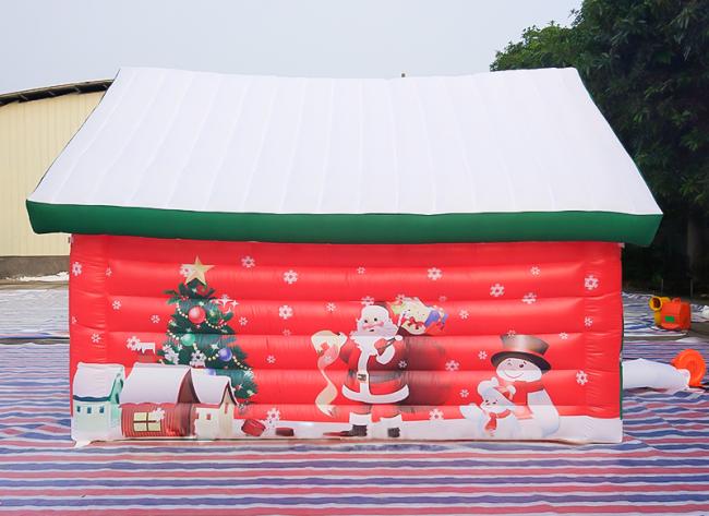 Factory customized Nylon oxford fabric inflatable Christmas cottage christmas house