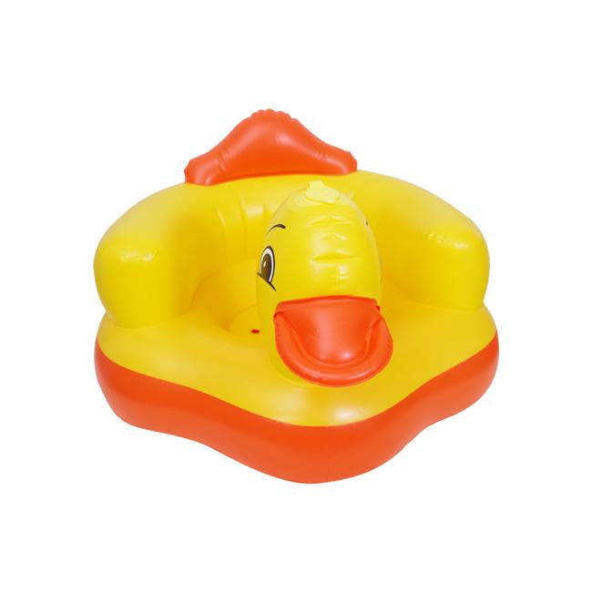 Pvc Yellow quacker Bath Learning Seat Inflatable kids Chair