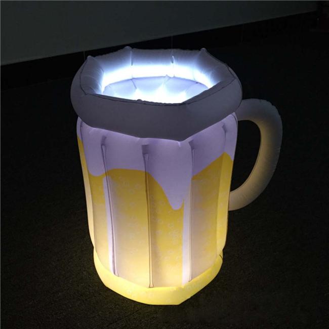 LED light Inflatable Ice Bucket Beer Drink Cooler Floating Cooler