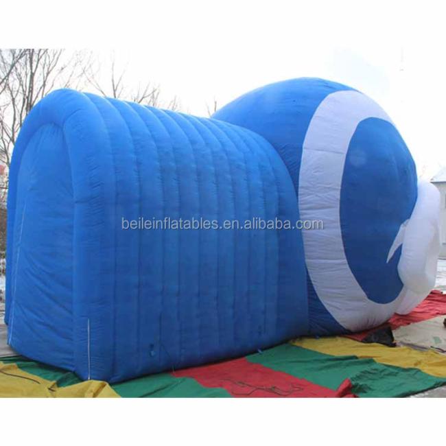 Customized 210D nylon oxford fabric inflatable helmet tent for sport games
