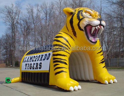 Customized PVC Tarpaulin inflatable mascot helmet and tunnel tent for event