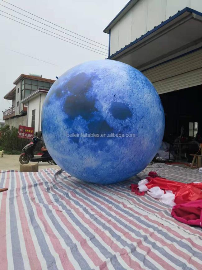 Custom Large Inflatable Moon Ball With LED Lighting For Decoration