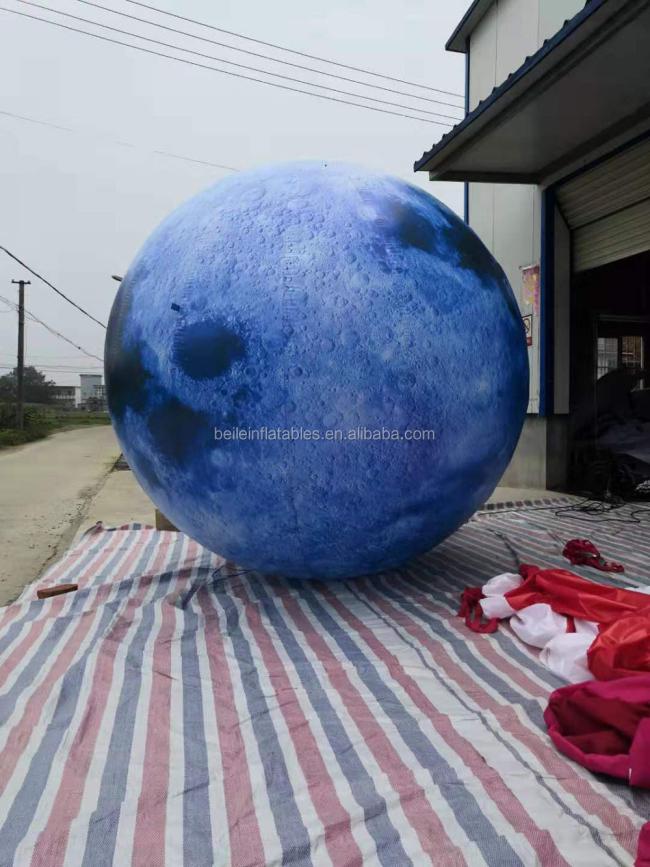 Custom Large Inflatable Moon Ball With LED Lighting For Decoration