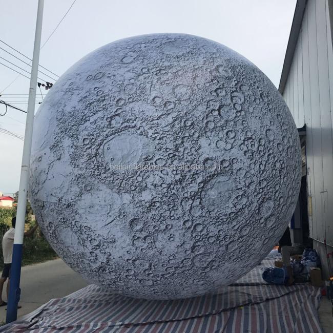 Custom Large Inflatable Moon Ball With LED Lighting For Decoration