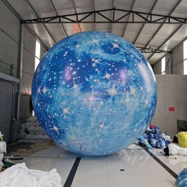 Custom Large Inflatable Moon Ball With LED Lighting For Decoration