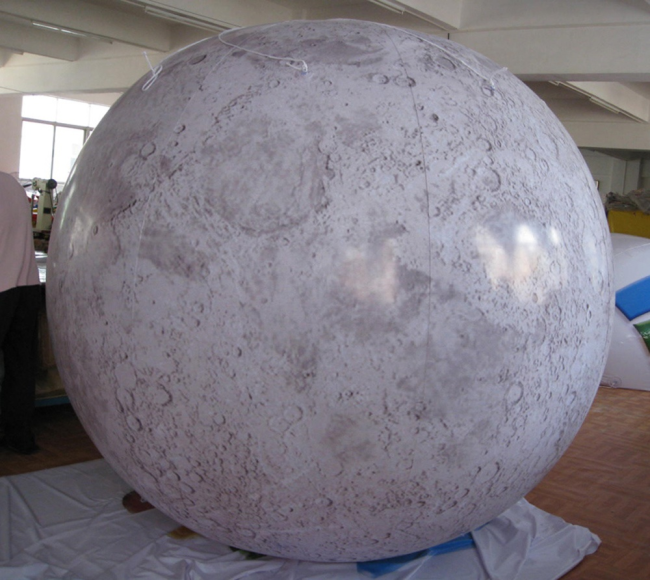 Custom Large Inflatable Moon Ball With LED Lighting For Decoration