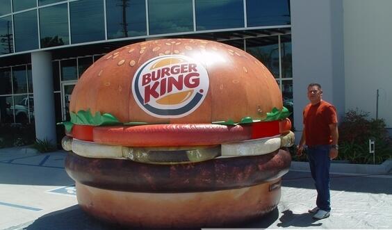 Hot selling Outdoor advertising inflatable burger