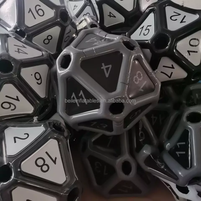 Customized Quality Multicolor PVC Inflatable D20 Dice Game For Sales