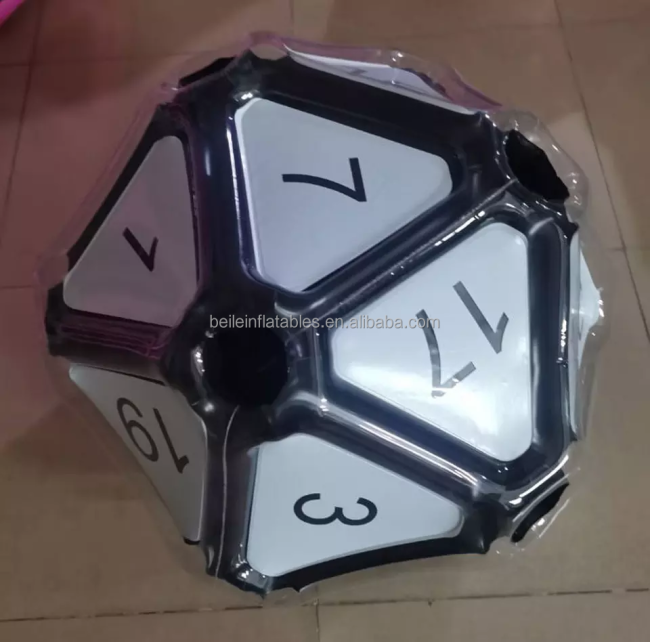 Customized Quality Multicolor PVC Inflatable D20 Dice Game For Sales