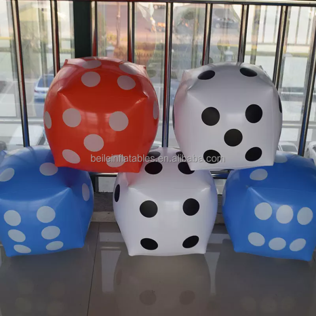 Customized Quality Multicolor PVC Inflatable D20 Dice Game For Sales