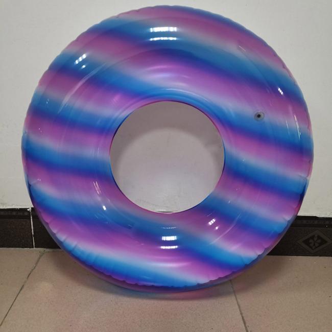 Factory Price Clear Round Star Inflatable Glitter Pool Float Swimming Ring