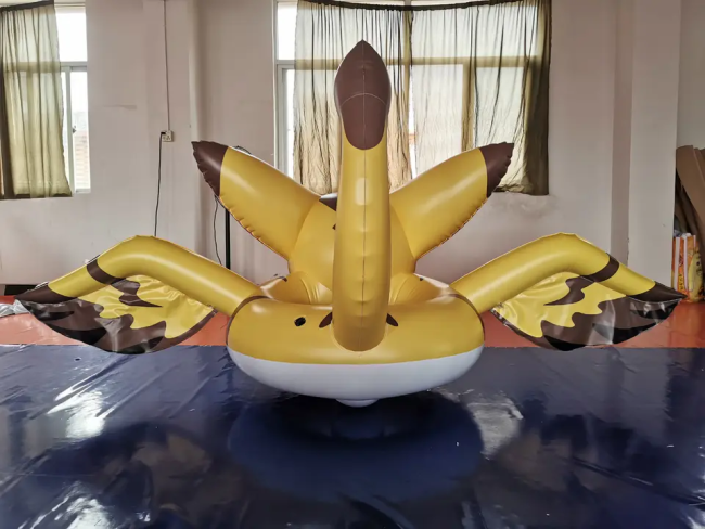 Custom PVC inflatable foxes swim ring with SPH inflatable donut swim ring