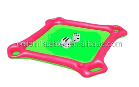 4-person inflatable pool floating poker table with chairs