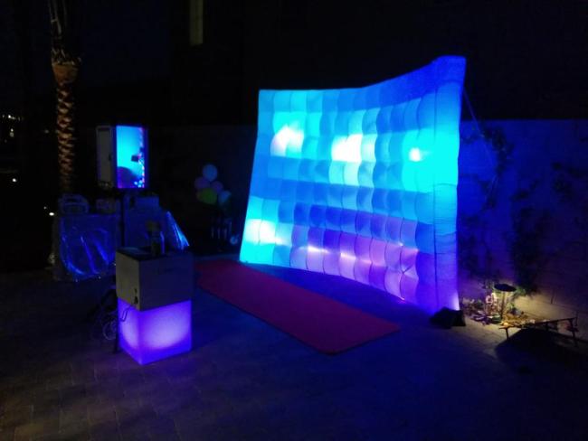 LED lighting wedding event inflatable background wall