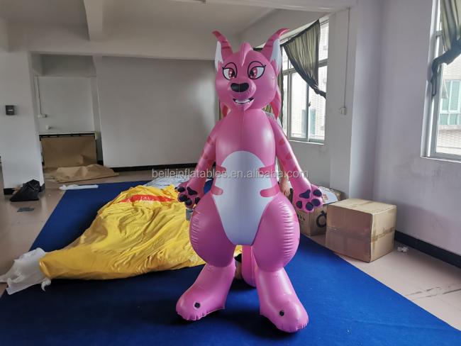 Beile Inflatable custom PVC cartoon black cat suit for recreation