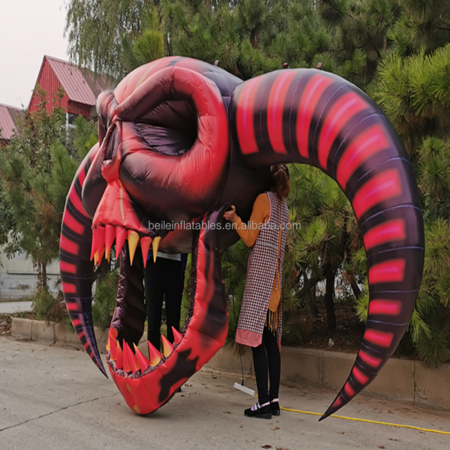 Inflatable skeleton props for Halloween bar events