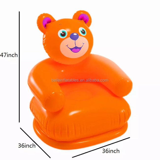Wholesale quality cartoon PVC inflatable chair children sofa for feeding