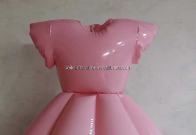 beile custom quality inflatable pink dress PVC princess dress for party