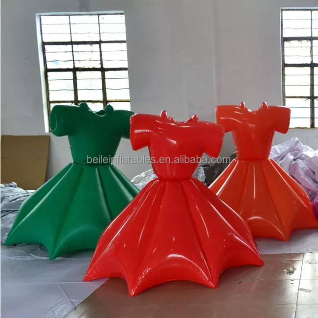 beile custom quality inflatable pink dress PVC princess dress for party