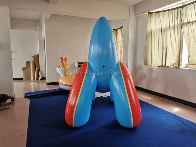 BeiLe New Inflatable red and blue dragon toy animal for cartoon addict