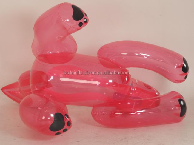 Customized quality PVC inflatable Pink Transparent cartoon for sales