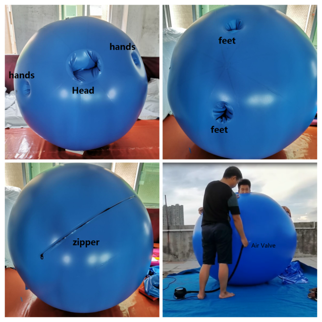 Adult Halloween party creative advertising inflatable suit blueberry inflatable suit