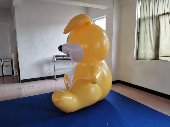 Customized yellow PVC Inflatable rabbit model for sale