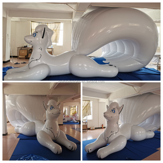Customized yellow PVC Inflatable rabbit model for sale