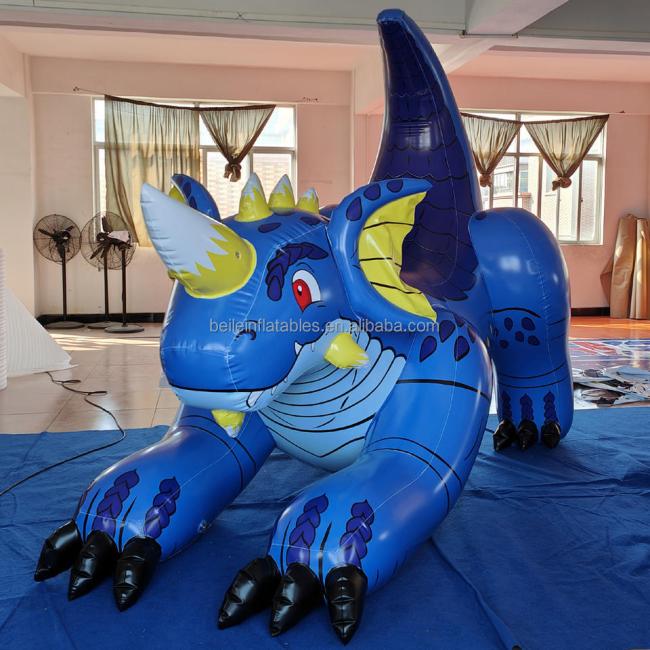 BeiLe custom PVC panza the Inflatable blue kaiju Dragon for sales