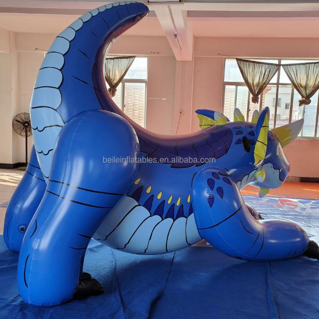 BeiLe custom PVC panza the Inflatable blue kaiju Dragon for sales