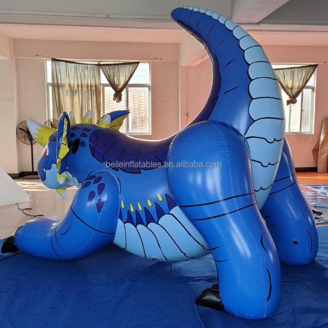 BeiLe custom PVC panza the Inflatable blue kaiju Dragon for sales
