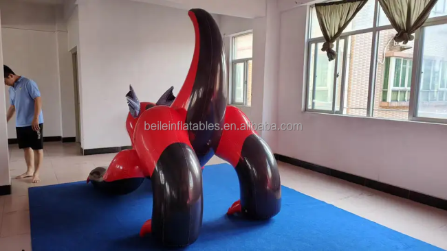 beile pvc inflatable dragons 2.5m long red Aaron dragon inflatable animals
