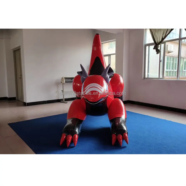 beile pvc inflatable dragons 2.5m long red Aaron dragon inflatable animals