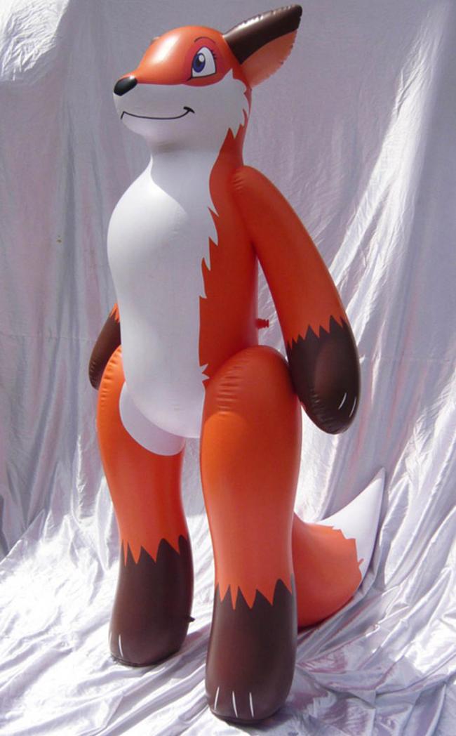 Customized PVC giant inflatable fox cartoon for sales