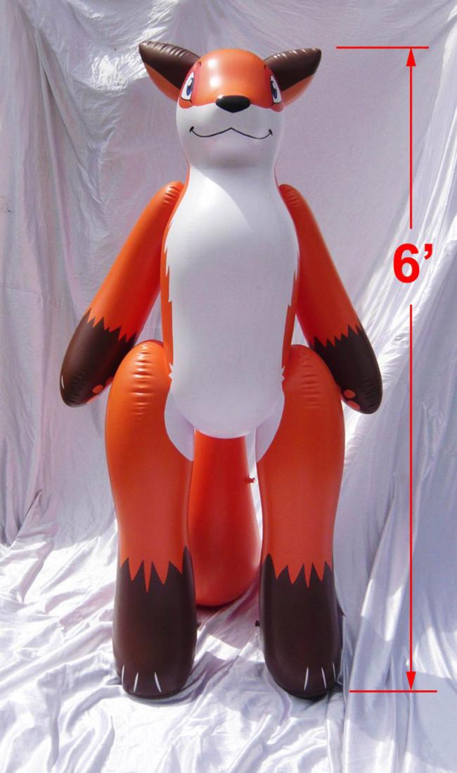 Customized PVC giant inflatable fox cartoon for sales